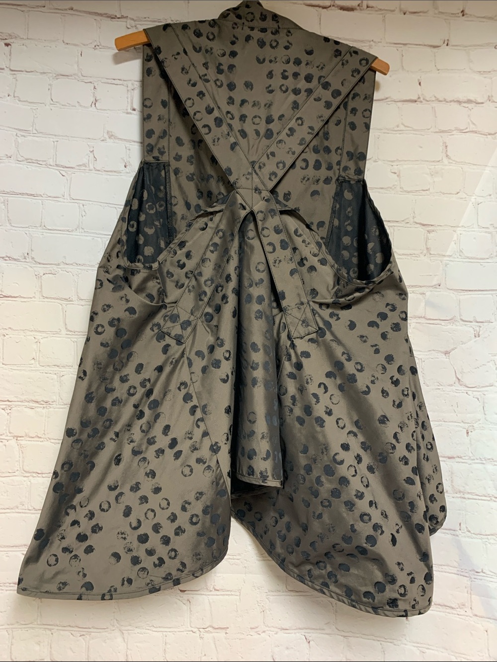 Sun Kim Artistic Lagenlook Taffeta Open Back Vest Size M USA - Picture 5 of 5